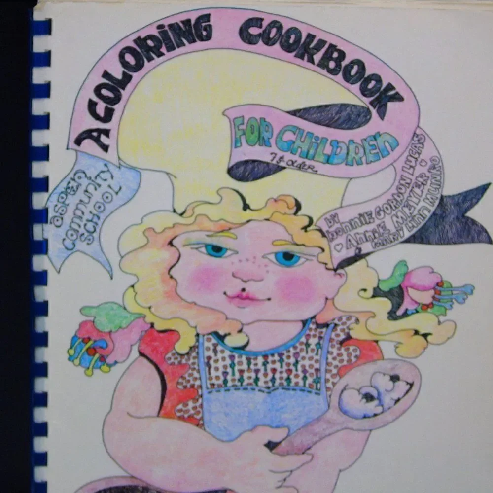 Children Cookbook Vintage 1974 A Coloring Recipe Book Aspen Colorado Kids Book